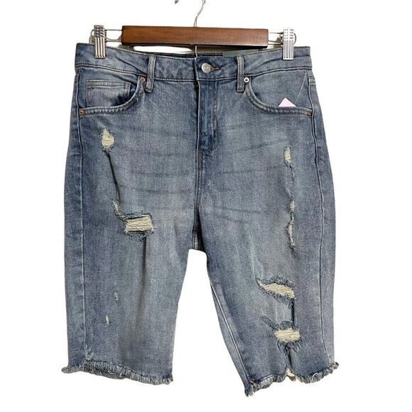 Wild Fable Women's NWT Distressed Cut Off High Rise Bike Jean Shorts Size 6/28 - Picture 1 of 9